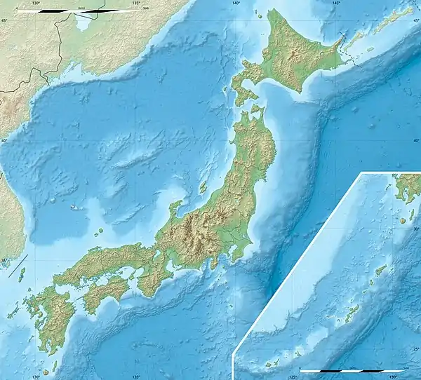 Voir sur la carte topographique du Japon