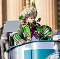 Lors de la parade dans les rues de Philadelphie après la victoire au Super Bowl LII en février 2018.