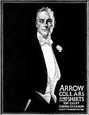 De haut en bas, des représentations de la personnification Gibson Girl et du modèle Arrow Collar Man&nbsp;(en) servant à concevoir les jumeaux Lutece.