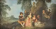 Le Concert champêtre, Jean-Baptiste Pater, vers 1720