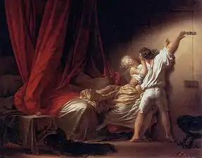 Le Verrou (1780) de Jean-Honoré Fragonard inspirant Tableau de Chasse.