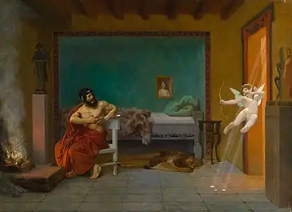L'un des tableaux de l'histoire d'Anacréon.