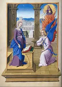 Annonciation des Heures d'Henri VIII de Jean Poyer.