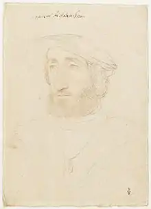 Portrait au crayon de Jean de Laval-Châteaubriant.