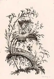 Baraque chinoise : Homme sur une balançoire