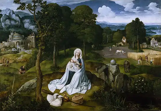 7 :  Repos pendant la fuite en Égypte, Museo Nacional del Prado, Madrid.