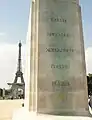 Le socle avec les principales batailles du Maréchal.