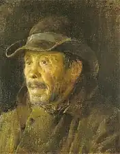 Le Braconnier, 1895, huile sur toile, 25&nbsp;×&nbsp;20&nbsp;cm, Juiz de Fora, Museu Mariano Procópio&nbsp;(pt).
