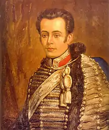 José Miguel Carrera. Peinture d'Ezequiel Plaza (es) (1892-1947)