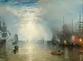 Keelmen Heaving in Coals by Moonlight (1835) de William Turner inspirant Zubrowka.