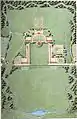 Plan de situation de l'Union College à Schenectady, États-Unis, 1813