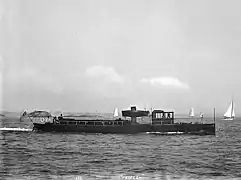 Le yacht à vapeur Feiseen de William Cogswell, avec lequel il établit son record du 25 août 1893 : 50,9&nbsp;km/h