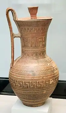 Jarre attique, v.&nbsp;740 av. J.-C., Collections d'Antiquités de l'État bavarois de Munich.