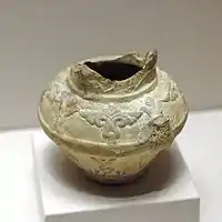 Pichet à décor moulé, VIIIe – IXe&nbsp;siècle.