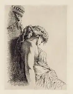 Bacchante ivre, eau-forte, 1866