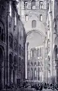 La nef et le chœur vers 1820.