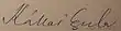 Signature de Gyula Kállai