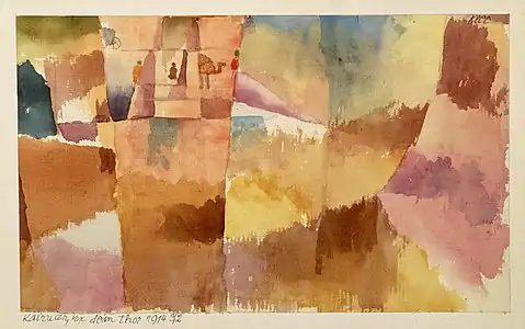 Kairouan, devant la porte de Paul Klee, Moderna Museet.