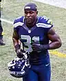 Kam Chancellor joueur des Seahawks de Seattle au poste de strong safety.