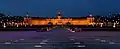 L'entrée du château de Karlsruhe dans les illuminations de Noël en janvier 2019.