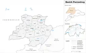 Localisation de District de Porrentruy
