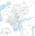 Carte de la communanza dans son district.