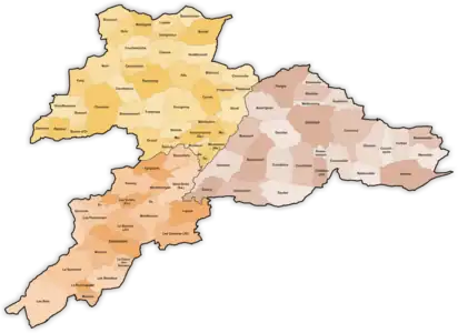 Carte de la République et canton du Jura au 1er janvier 1979.