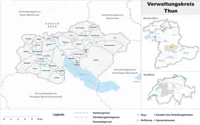 Localisation de Arrondissement administratif de Thoune