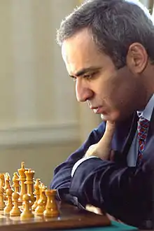 Garry Kasparov, joueur d'échecs et homme politique russe.