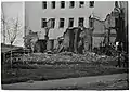 La mairie après la tentative de destruction à l'explosif.