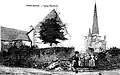 L'église paroissiale de Kervignac vers 1925 (carte postale).
