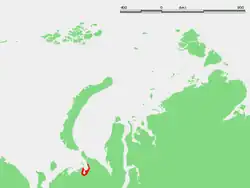 Localisation de la baie de Khaïpoudyr dans la mer de Petchora.