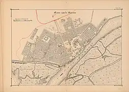 En 1908 la ligne de chemin de fer Kherson à Mykolaïv traversant Kherson.