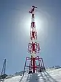 Le pylône du téléphérique glaciaire Kaprun III en Autriche, plus haut pylône de remontée mécanique au monde jusqu'en 2007 avec 113,6&nbsp;mètres.