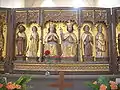 Autel représentant la Vierge couronnée par le Christ, entourée de saints