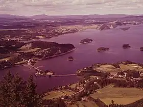 Slettøya où passe le route E16