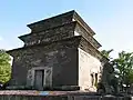 Pagode de Bunhwangsa, Gyeongju. Début VIIe&nbsp;siècle. Elle devait compter 9 étages, selon les textes