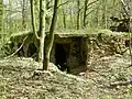 Ruines sur le site de l'ancien hôpital du camp de Blechhammer nord