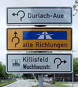 Panneaux indicateurs en Europe.