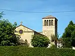 L'église Saint-Martin, vue générale, clocher.