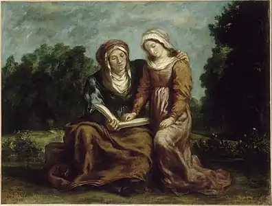 L'Éducation de la Vierge d'Eugène Delacroix (1842), musée national Eugène-Delacroix.