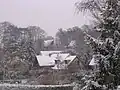 Le village sous la neige.
