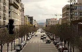L'avenue Jean-Jaurès vers le sud à Gerland