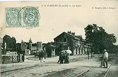 La première gare, au début du XXe&nbsp;siècle.
