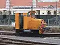 La manœuvre en gare d'Échallens est assurée depuis 1984 grâce au locotracteur Tm 2/2 1.