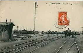 La gare du Bourgetau début du XXe&nbsp;siècle.