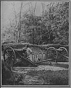 Canons de 90 mm de Bange au fort du Mont-Valérien, 1915.