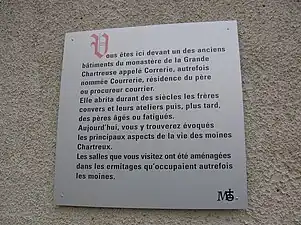 Panneau d'information.