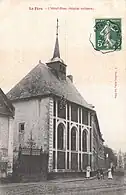 Carte postaleavec le timbre  crénelé d' sur la ligne de Reims à Tergnier daté du 8 juin 1908.