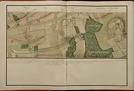 La Hallière sur l'atlas de Trudaine, XVIIIe&nbsp;siècle.